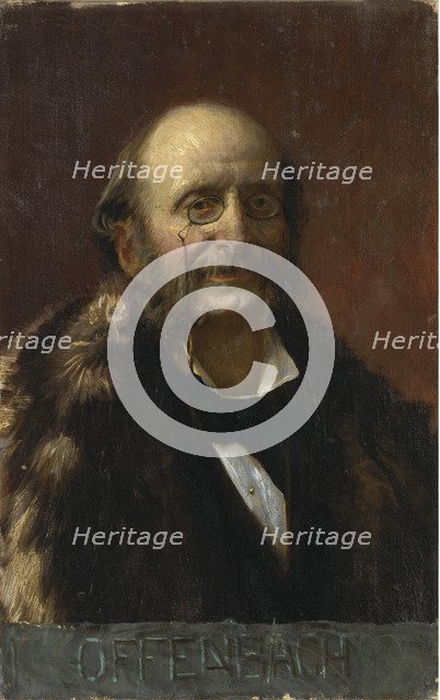 Portrait of Jacques Offenbach (1819-1880). Artist: Anonymous  