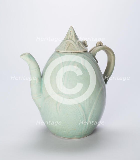 Ewer in the Form of a Bamboo Shoot, Korea, Goryeo dynasty (918-1392), mid-12th century. Creator: Unknown.