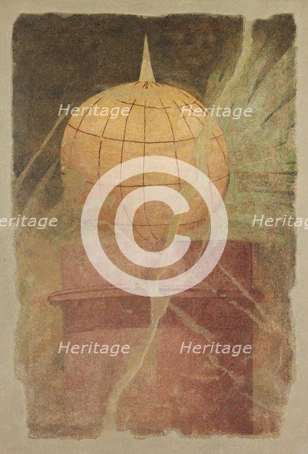 Wall painting fragment from the peristyle of the Villa of P. Fannius Synistor..., ca. 50-40 B.C. Creator: Unknown.