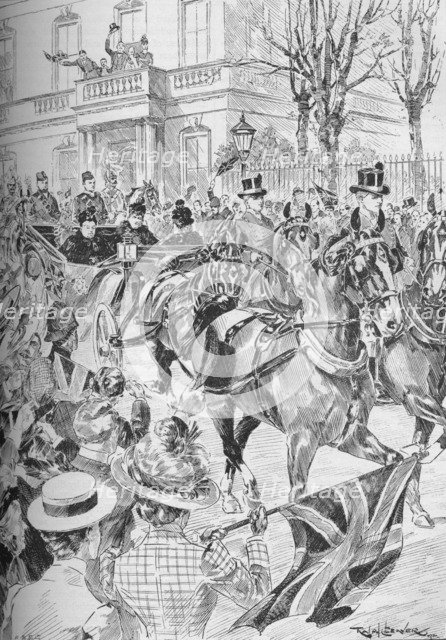 Queen Victoria's last visit to London, March, 1900 (1906). Artist: Unknown.