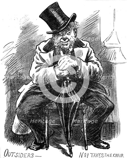 Admission to the Strangers' Gallery of the House of Commons: Outsiders - No. 1 takes the chair, 1881 Creator: Unknown.