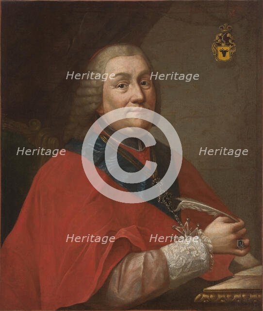 Portrait of Wladyslaw Lubienski (1703-1767), Archbishop of Gniezno and the Primate...between 1758-67 Creator: Unknown.