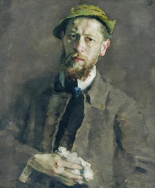 Self-portrait, 1906. Creator: Ferdinand Matthias Zerlacher.