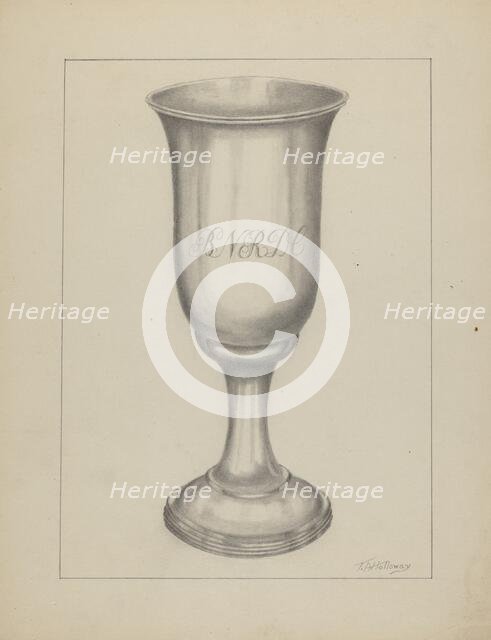 Silver Chalice, 1935/1942. Creator: Thomas Holloway.