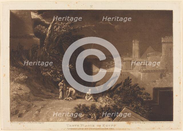 Tenth Plague of Egypt, published 1816. Creator: JMW Turner.