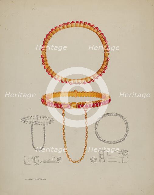 Bracelet, c. 1937. Creator: Tulita Westfall.