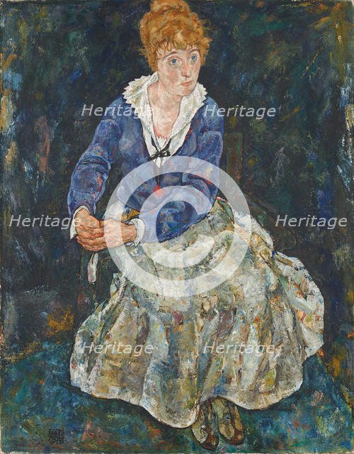Portrait of Edith Schiele, artist's wife, 1918. Creator: Schiele, Egon (1890-1918).