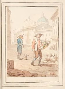 Salad and Olives of Rome, leaf from 'A Collection of Dresses by David Allan Mostly from Nature',1776 Creator: David Allan.