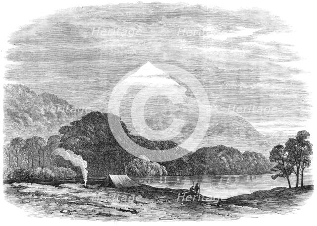 An Exploring Party on the West Coast of New Zealand: encampment in the Teramakau Valley, 1865. Creator: Unknown.