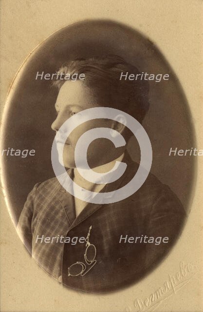Young Man (Aleksandr Domishkevich) in a Civilian Suit, 1900. Creator: VV Degtiarev.