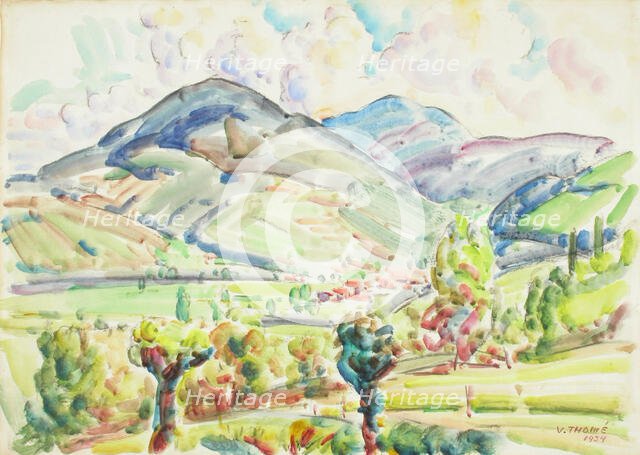 Mountain landscape, 1934. Creator: Verner Thome.