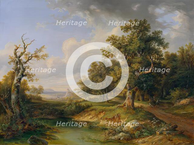 Forest excursion near Mödling, 1850. Creator: Josef Altenkopf.