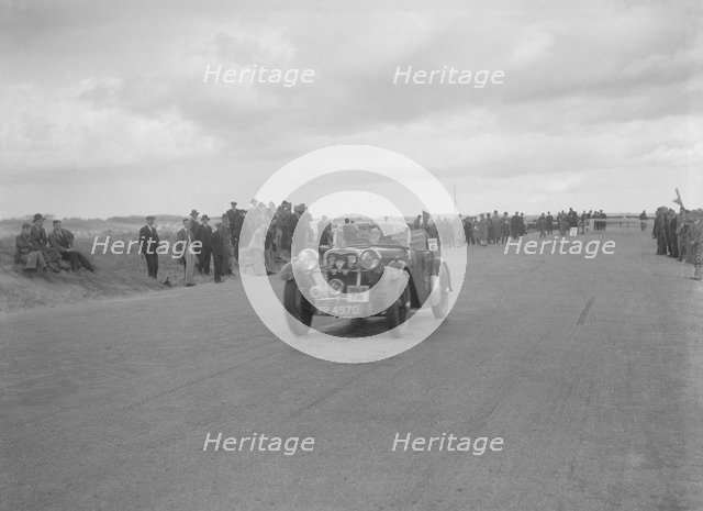 Singer Le Mans of Alf Langley competing in the RSAC Scottish Rally, 1934. Artist: Bill Brunell.