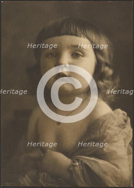 Portrait of a Child in Gauze, 1919. Creator: Louis Fleckenstein.