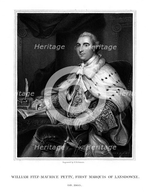 William Petty, 1st Marquess of Lansdowne, British Whig statesman, (1832).Artist: H Robinson