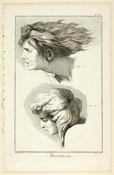 Design: Heads, from Encyclopédie, 1762/77. Creator: Benoit-Louis Prevost.
