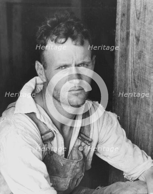 Floyd Burroughs, cotton sharecropper, Hale County, Alabama, 1936. Creator: Walker Evans.