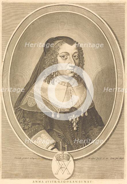 Anne of Austria, in or after 1645. Creator: Michel Lasne.