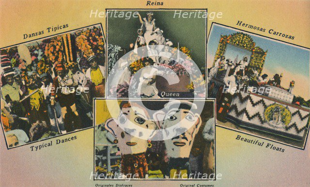 'Carnival. The Carnival Season in Barranquilla is famous along the Caribbean coast', c1940s. Artist: Unknown.