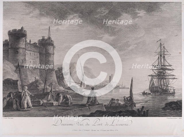 Second View of the Port of Livourne, ca. 1750-1800. Creator: Joanna Fr Ozanne.
