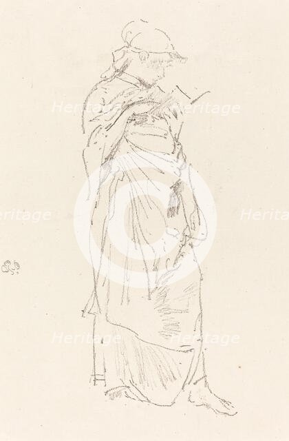 The Novel: Girl Reading, c. 1889. Creator: James Abbott McNeill Whistler.