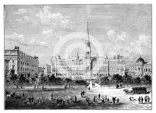 Town Hall, Vienna, Austria c1888. Artist: Unknown
