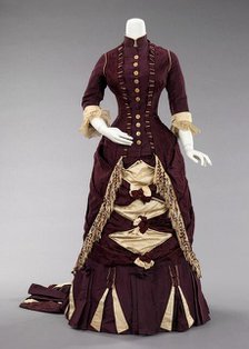 Afternoon dress, American, ca. 1880. Creator: Unknown.