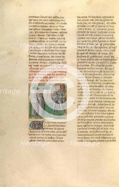 Henoch and Elijah Emerging from Hell; Miroir Historial, about 1475. Creator: Unknown.