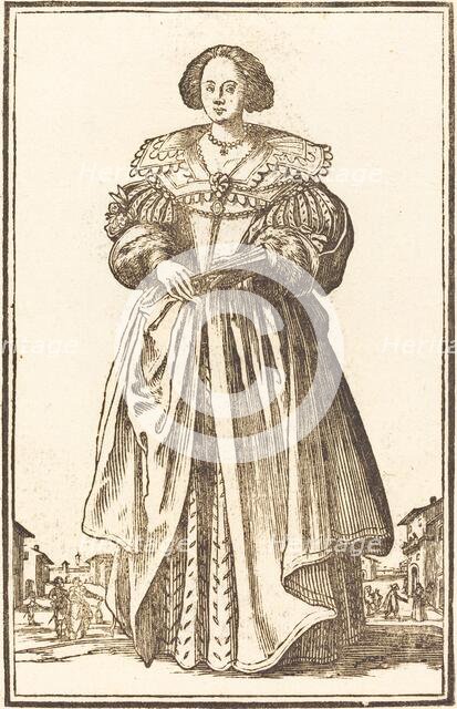 Noble Woman with Fan. Creator: Unknown.