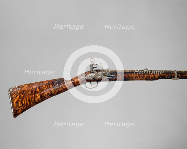 Gun with Flintlock a la moda, Spanish, Madrid, dated 1744. Creator: Gabriel de Algora.