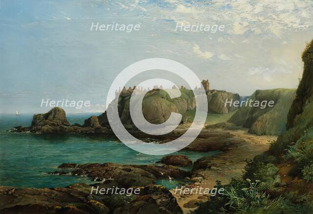 Dunnottar Castle, 1857. Creator: James Cassie.