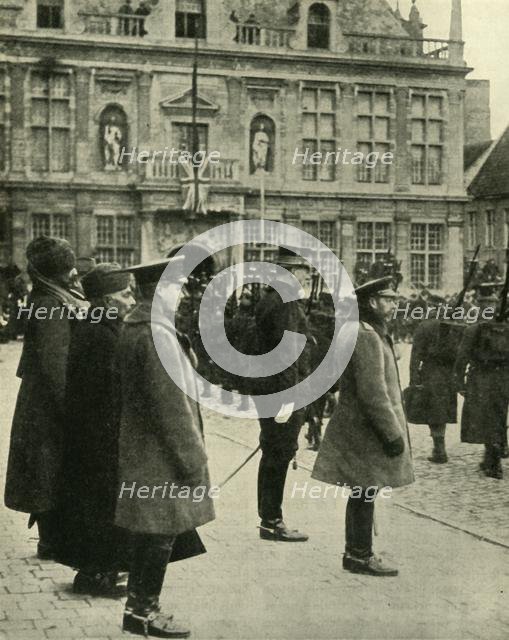 King George V at Furnes, Belgium, First World War, 4 December 1914, (1920).  Creator: Unknown.