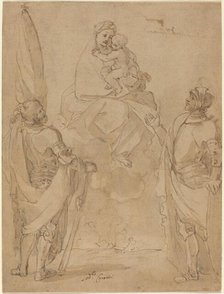 The Virgin and Child Appearing to Saints George and William. Creator: Lodovico Carracci.
