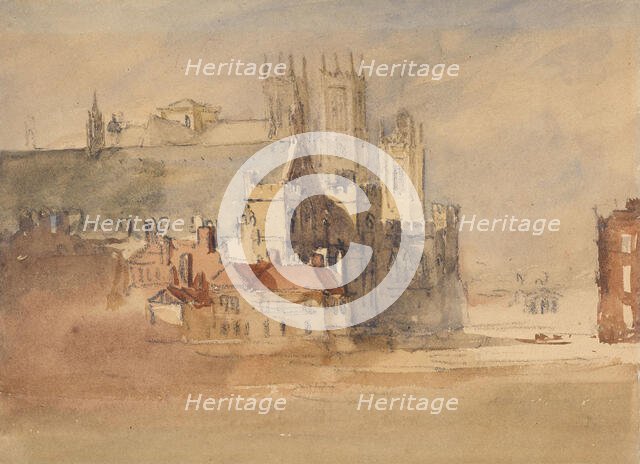 Westminster Hall and Abbey, 1810-30. Creator: David Cox the Elder.