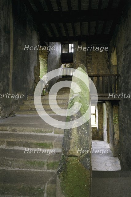 The west staircase, Hardwick Old Hall, Derbyshire, 1997. Artist: Unknown