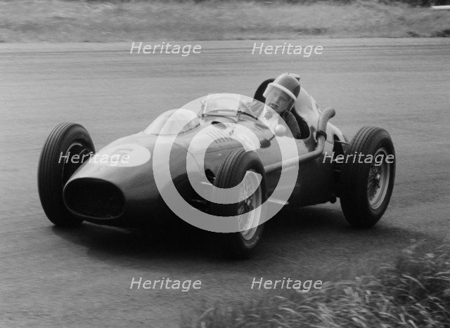 Mike Hawthorn in the Dutch Grand Prix, Zandvoort, 1958. Artist: Unknown