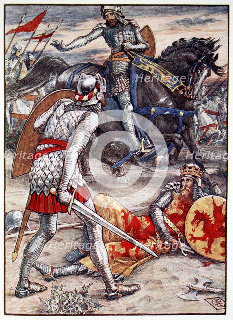 'Sir Lancelot forbids Sir Bors to Slay the King', 1911. Artist: Unknown