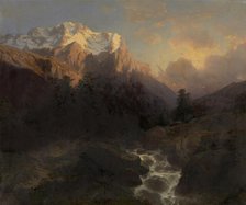 The Wetterhorn, mid-19th century. Creator: Alexandre Calame.