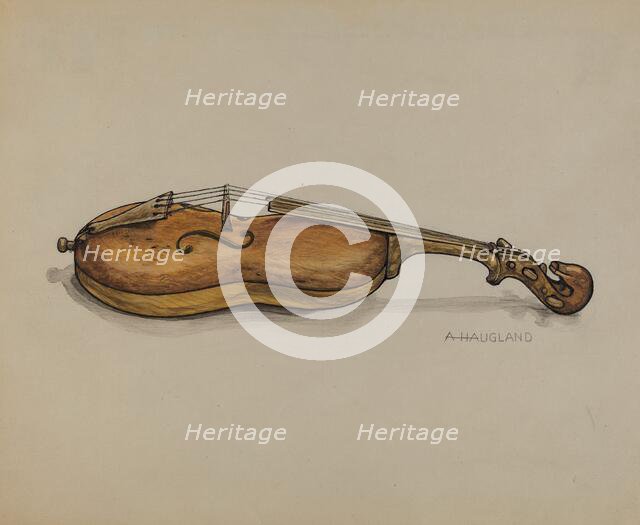 Violin, c. 1937. Creator: Augustine Haugland.
