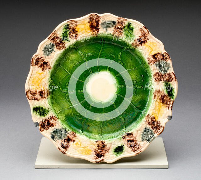 Plate, Staffordshire, 1760/75. Creator: Staffordshire Potteries.