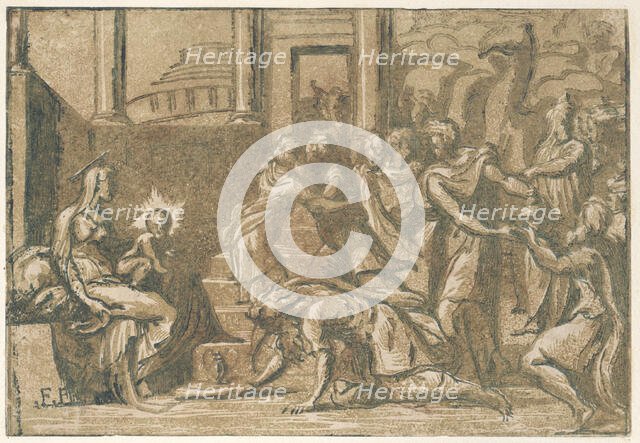 The Adoration of the Magi, 1540-50., 1540-50. Creator: ?Attributed to Niccolò Vicentino.