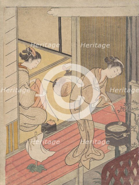 The Returning Sails of the Towel Rack, ca. 1766., ca. 1766. Creator: Suzuki Harunobu.