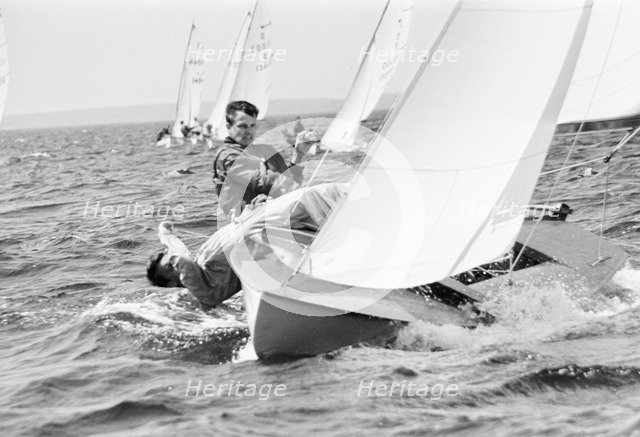 Yacht racing in Öresund between Sweden and Denmark, 1965. Artist: Unknown
