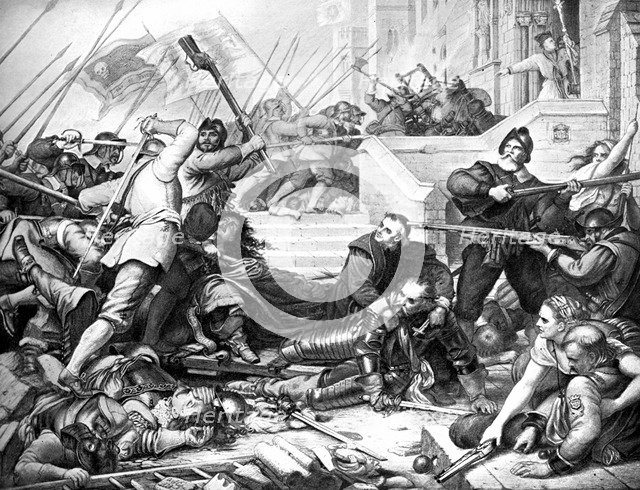 'The Defence of Basing House', 1640s, (19th century).  Creator: Unknown.