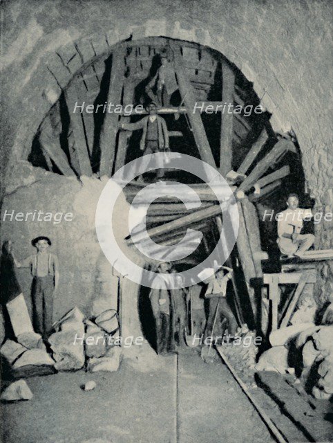 'Deadly Rock in the Simplon Tunnel', c1935. Artist: Swiss Federal Railways.