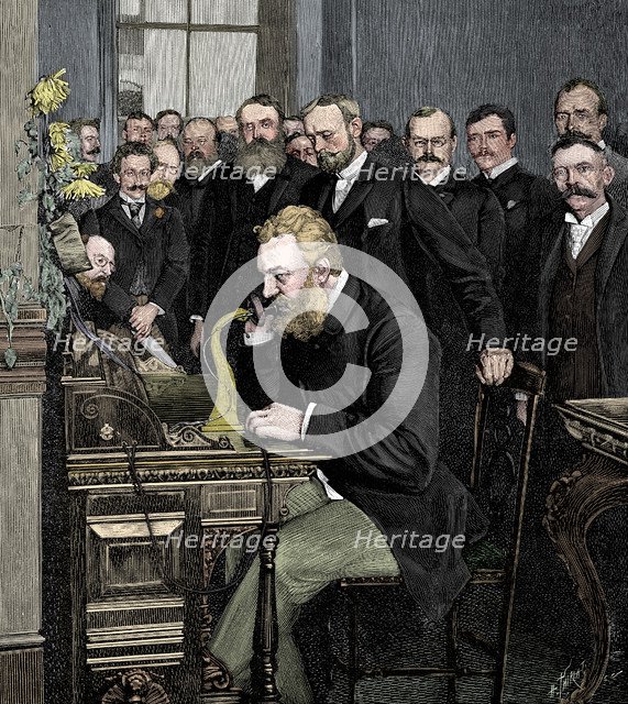 Alexander Graham Bell (1847-1922), Scottish-born American inventor. Artist: Unknown.