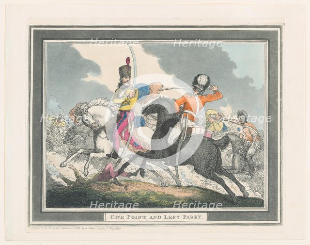 Give Points and Left Parry, September 1, 1798., September 1, 1798. Creator: Thomas Rowlandson.