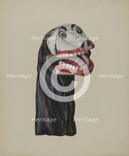 Dog Toby Hand Puppet, c. 1936. Creator: Dorothy Brennan.
