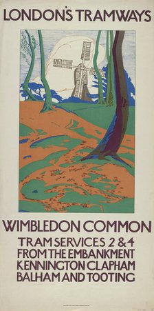 'Wimbledon Common', London County Council (LCC) Tramways poster, 1923. Artist: GW Widmer