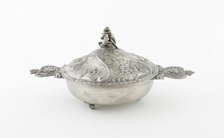 Covered Bowl (Écuelle) with Representations of French Rivers, France, 1878/1892. Creator: Jules-Paul Brateau.